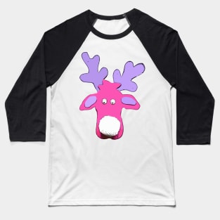 Colourful Christmas Elk Baseball T-Shirt